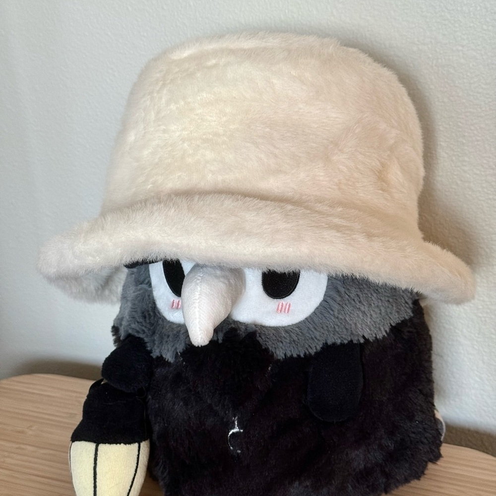 RUSLAN BAGINSKIY Cream Faux Fur Bucket Hat
